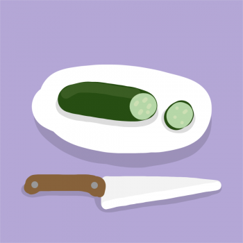 Couper du concombre