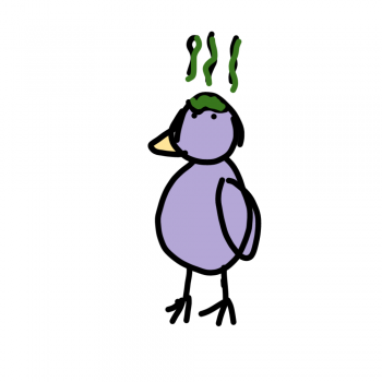 Un oiseau pouris